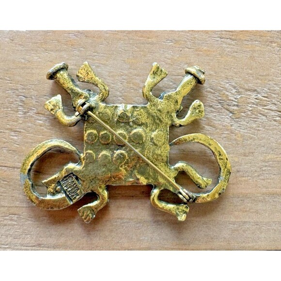 Vintage Alva Museum Replica Alligator Pin Brooch Used - Picture 7 of 13